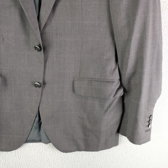 Coppley Blazer Mens 40R Gray Check Two Button Vented Reda Super 110S Wool - Picture 3 of 16